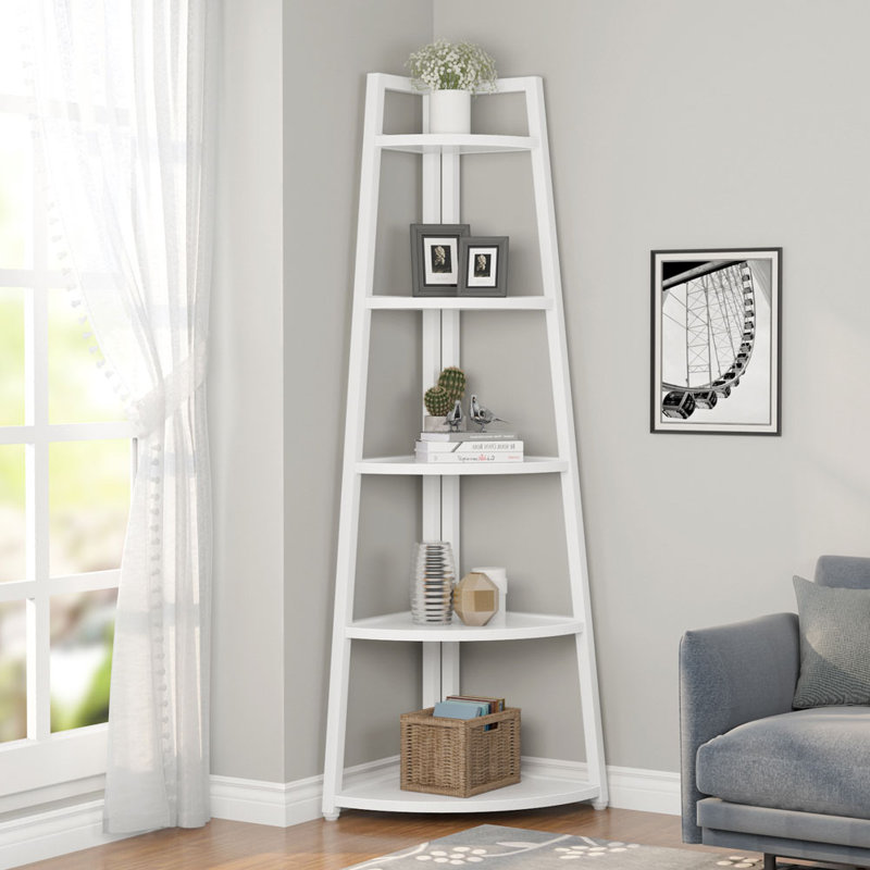 Latitude Run® Athziri Corner Bookcase & Reviews | Wayfair